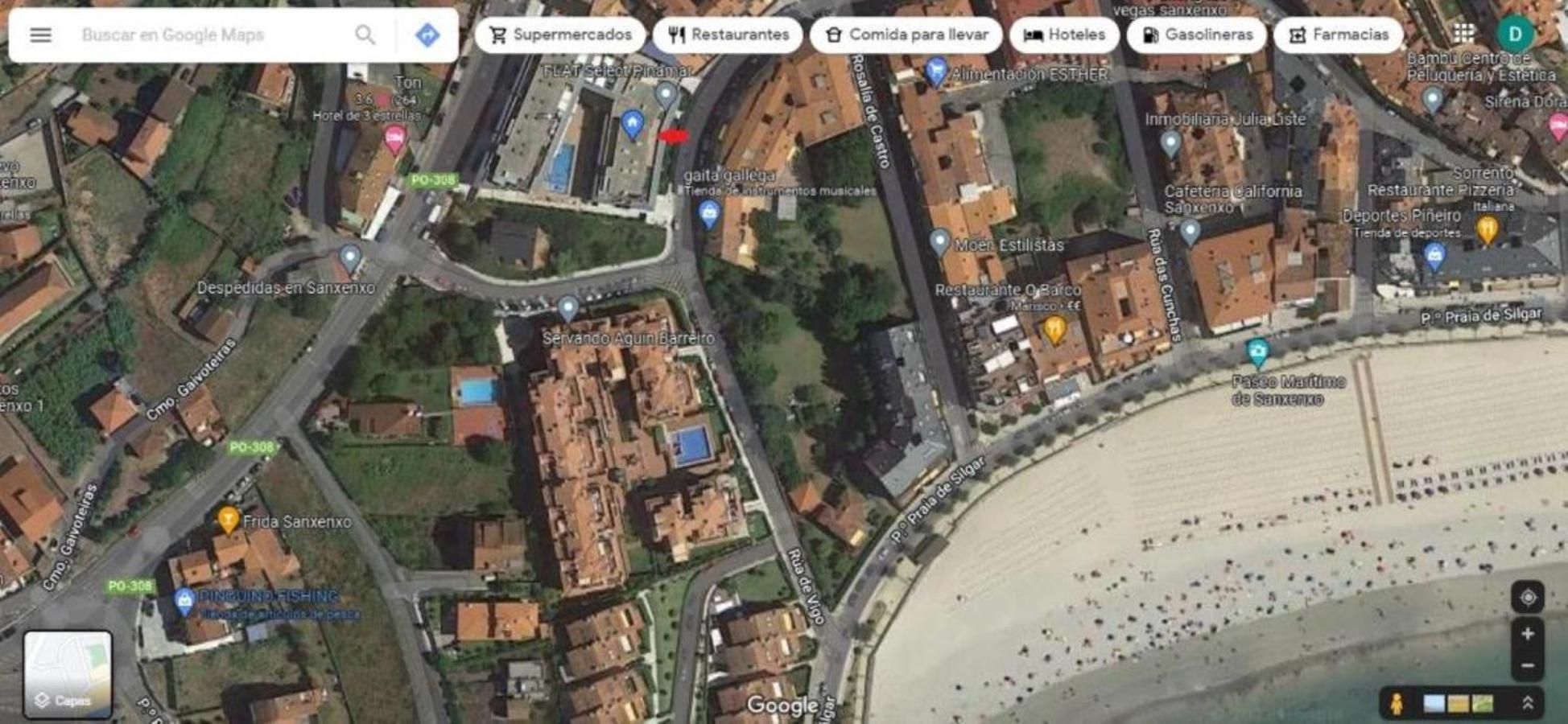 Apartamento En Urbanizacion Con Piscina En Playa De Silgar 桑亨霍 外观 照片